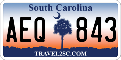 SC license plate AEQ843