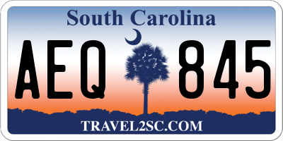 SC license plate AEQ845