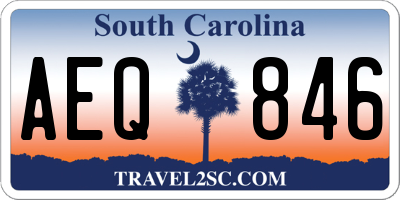 SC license plate AEQ846