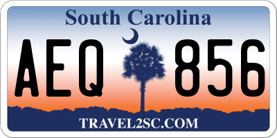 SC license plate AEQ856