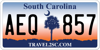 SC license plate AEQ857