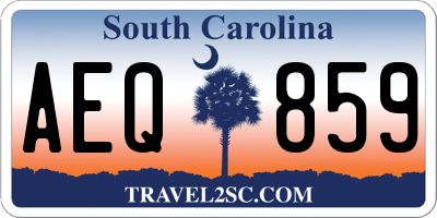 SC license plate AEQ859