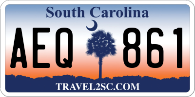 SC license plate AEQ861
