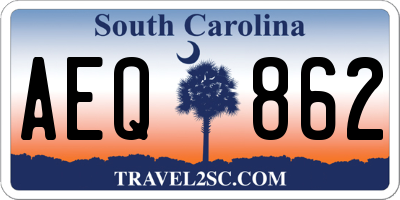 SC license plate AEQ862