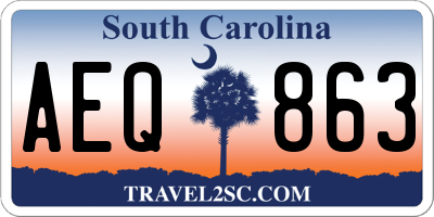 SC license plate AEQ863
