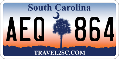 SC license plate AEQ864