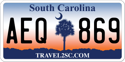SC license plate AEQ869