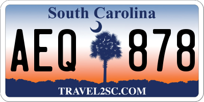 SC license plate AEQ878