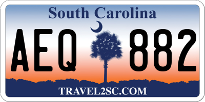 SC license plate AEQ882