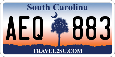 SC license plate AEQ883