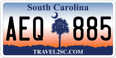 SC license plate AEQ885