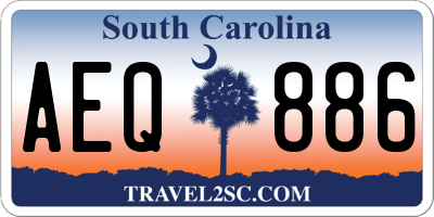 SC license plate AEQ886