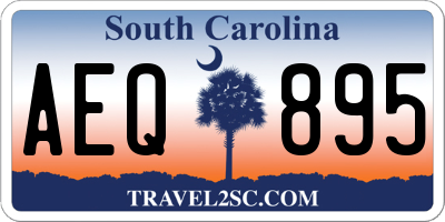 SC license plate AEQ895