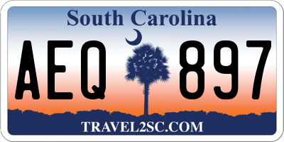 SC license plate AEQ897