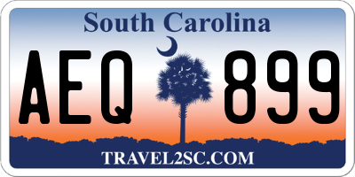 SC license plate AEQ899