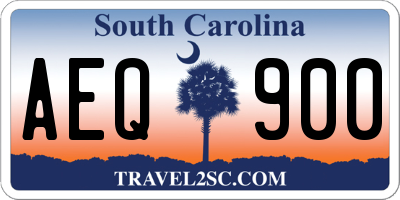 SC license plate AEQ900