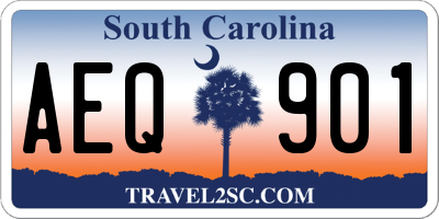 SC license plate AEQ901
