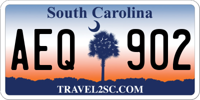SC license plate AEQ902