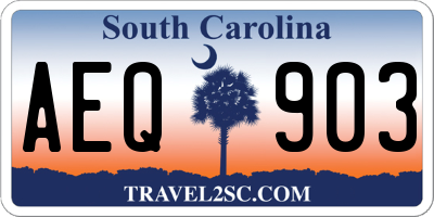 SC license plate AEQ903
