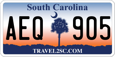 SC license plate AEQ905