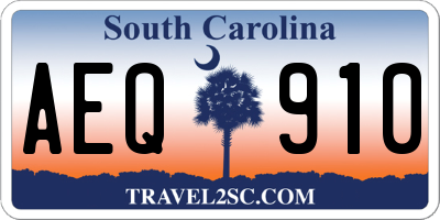 SC license plate AEQ910