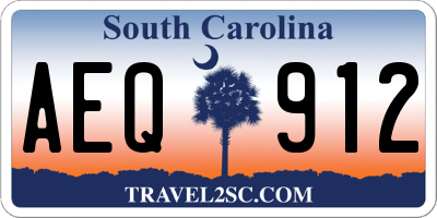 SC license plate AEQ912