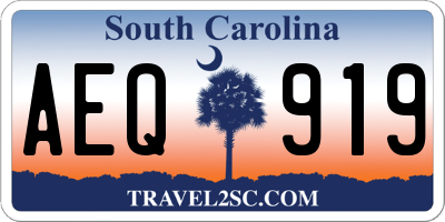 SC license plate AEQ919
