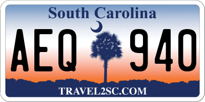 SC license plate AEQ940