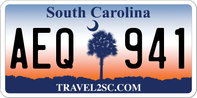 SC license plate AEQ941