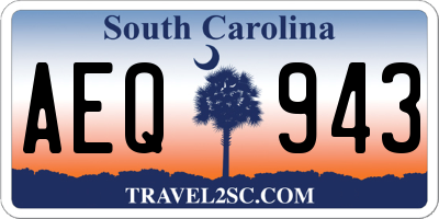 SC license plate AEQ943