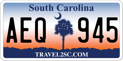 SC license plate AEQ945