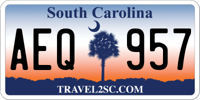 SC license plate AEQ957