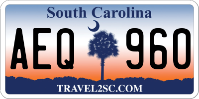 SC license plate AEQ960