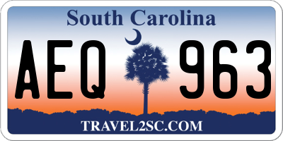 SC license plate AEQ963