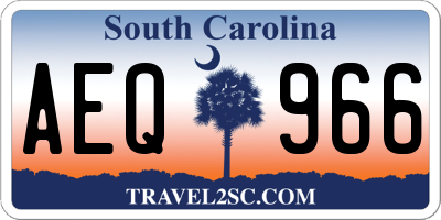 SC license plate AEQ966