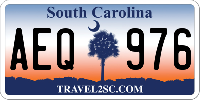 SC license plate AEQ976
