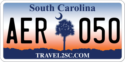 SC license plate AER050