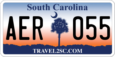 SC license plate AER055