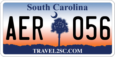SC license plate AER056