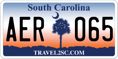 SC license plate AER065