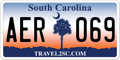 SC license plate AER069