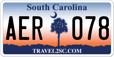 SC license plate AER078