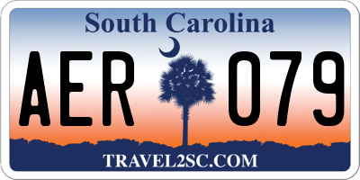 SC license plate AER079