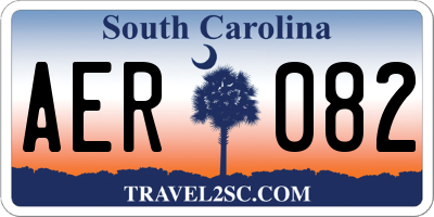 SC license plate AER082