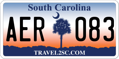 SC license plate AER083