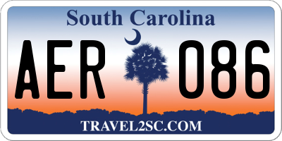 SC license plate AER086