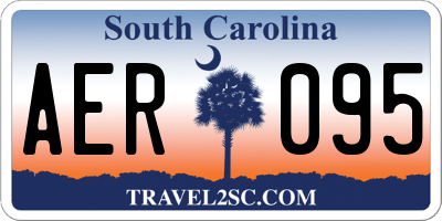 SC license plate AER095