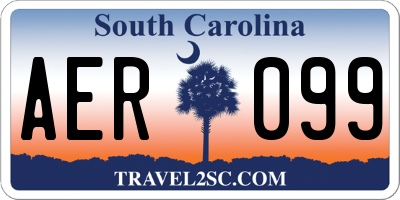 SC license plate AER099