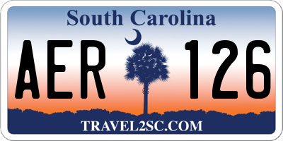 SC license plate AER126