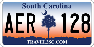 SC license plate AER128